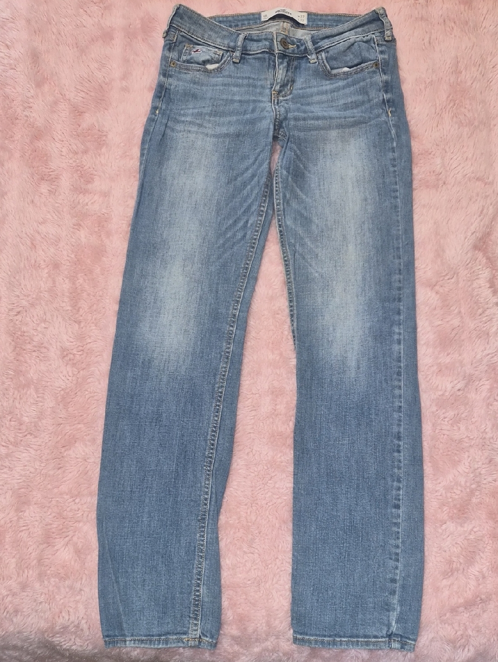 Hollister Light Blue Straight-Leg Women's Jeans